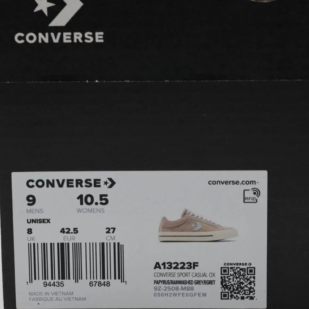 Converse‎ Unisex Everyday Sport Casual Skateboarding Canvas Shoes Gray Size 9